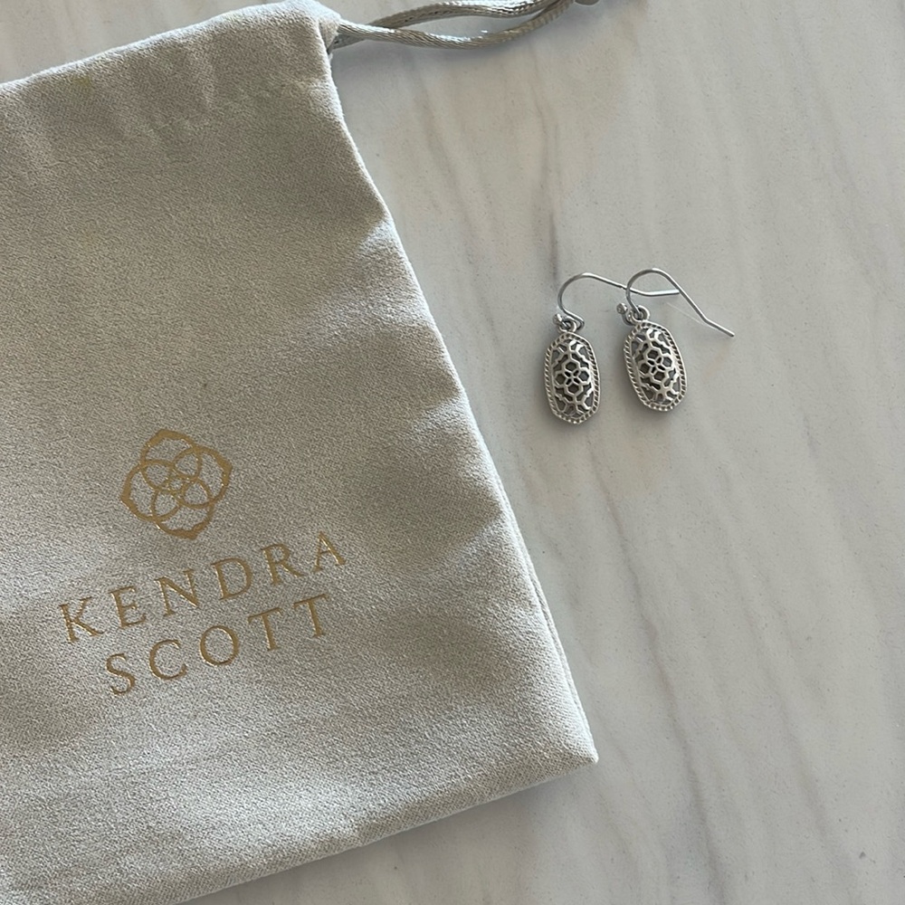 Kendra Scott Silver Drop Earrings
